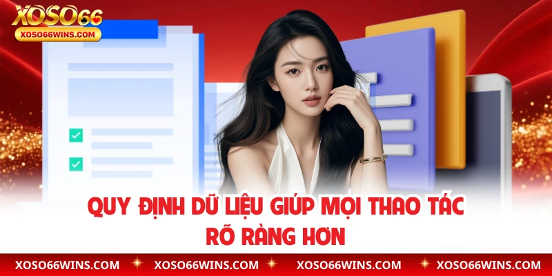 Quy định dữ liệu giúp mọi thao tác rõ ràng hơn